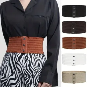 Ladies' Wide Stretch Snap-Button Corset Belt