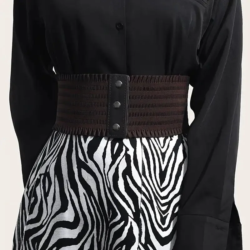 Ladies' Wide Stretch Snap-Button Corset Belt