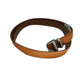 Lauren Ralph Lauren Women's 1" Embossed Leather Belt Tan