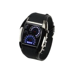 LED Digital Watch Men's Race Car Military Style
