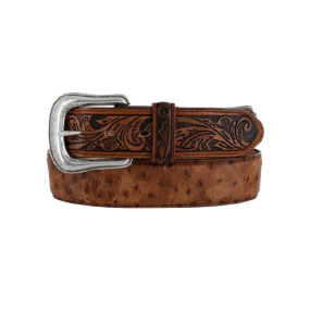 Leegin Men's Rustic Ostrich Belt