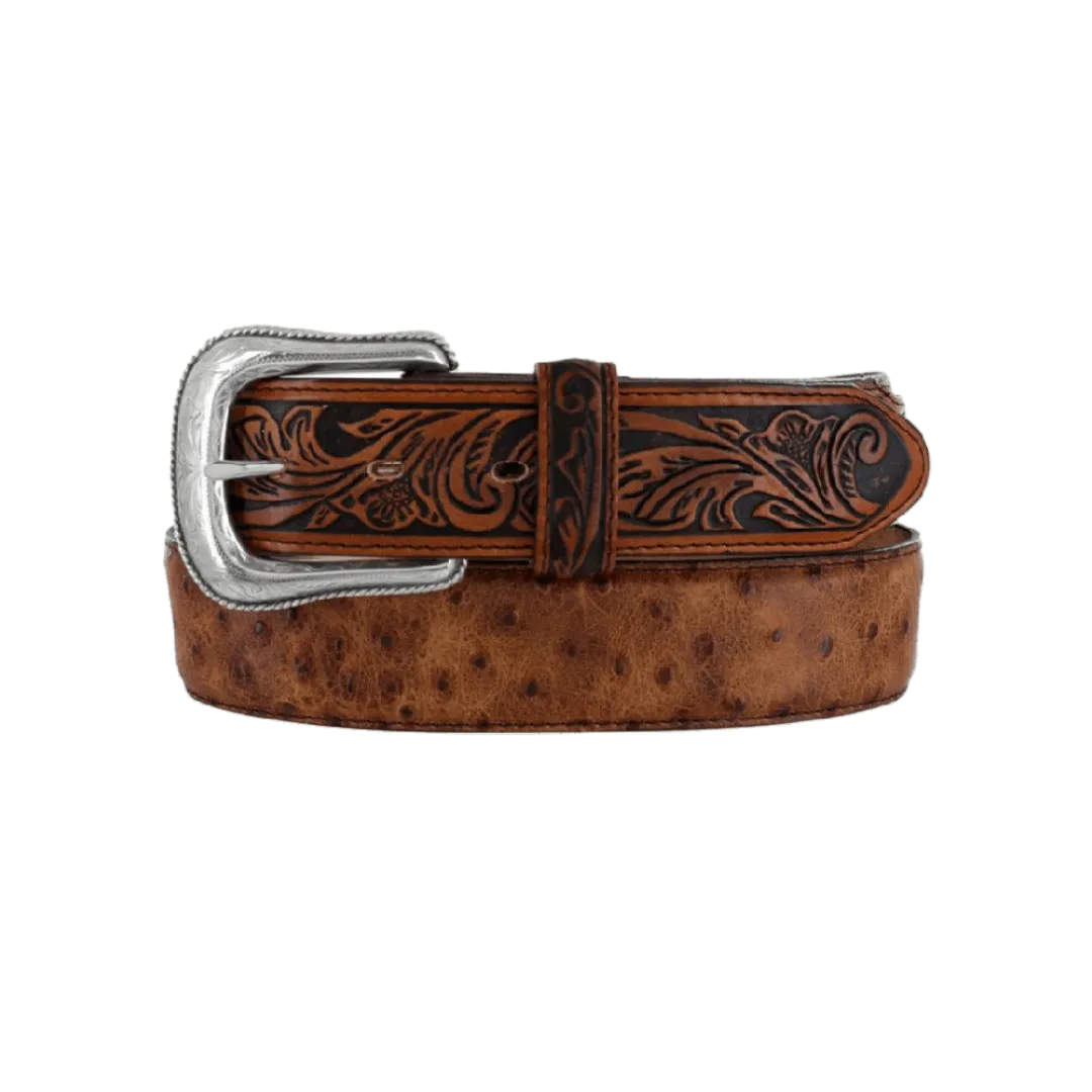 Leegin Men's Rustic Ostrich Belt