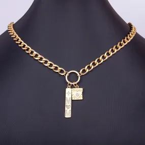 Light Luxury Zircon Geometric Inlaid Heart Shape Shine Crystal Pendant Mom Letter Necklace Women