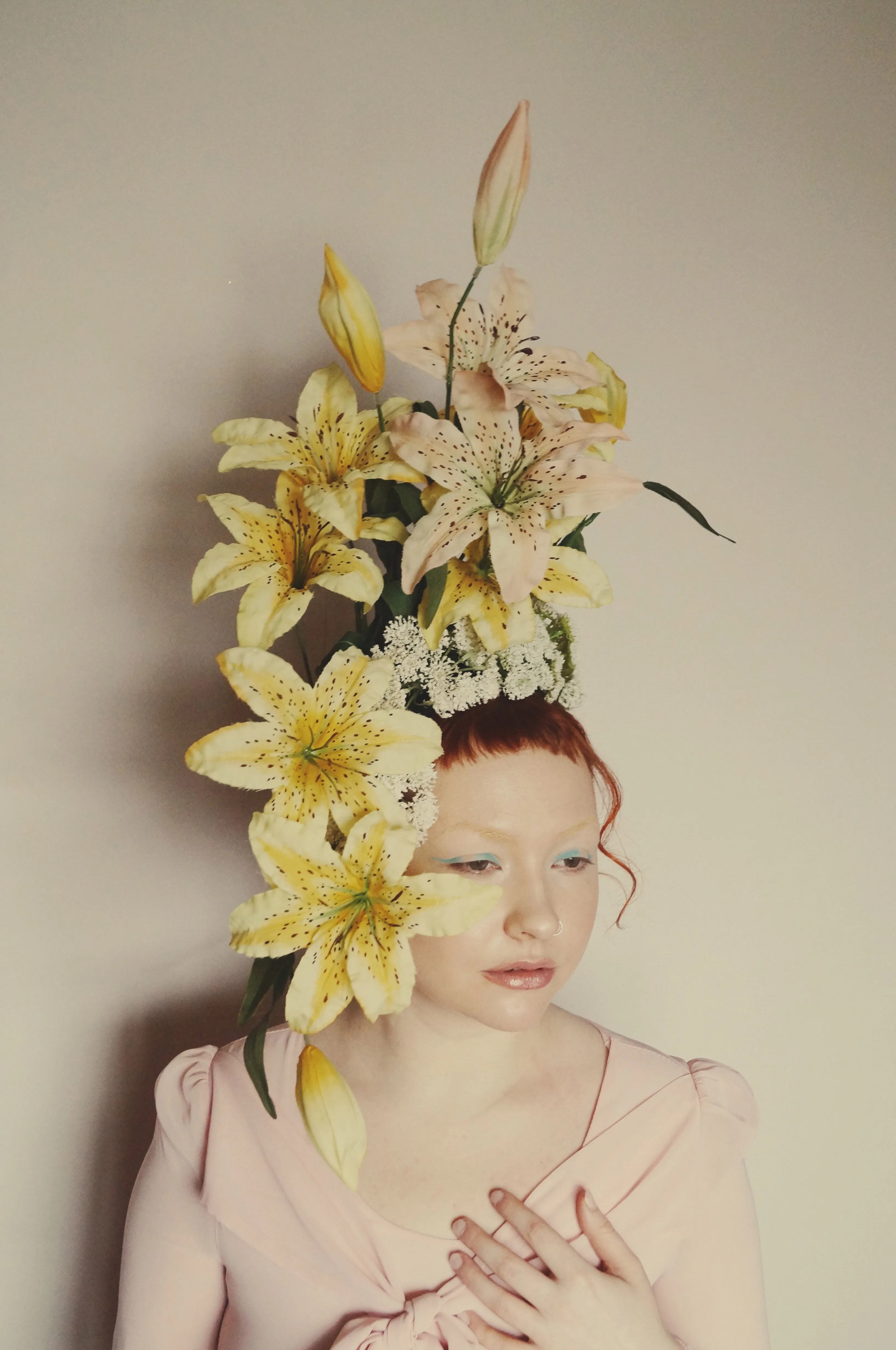 Lily Flower headdress / Carmen Miranda