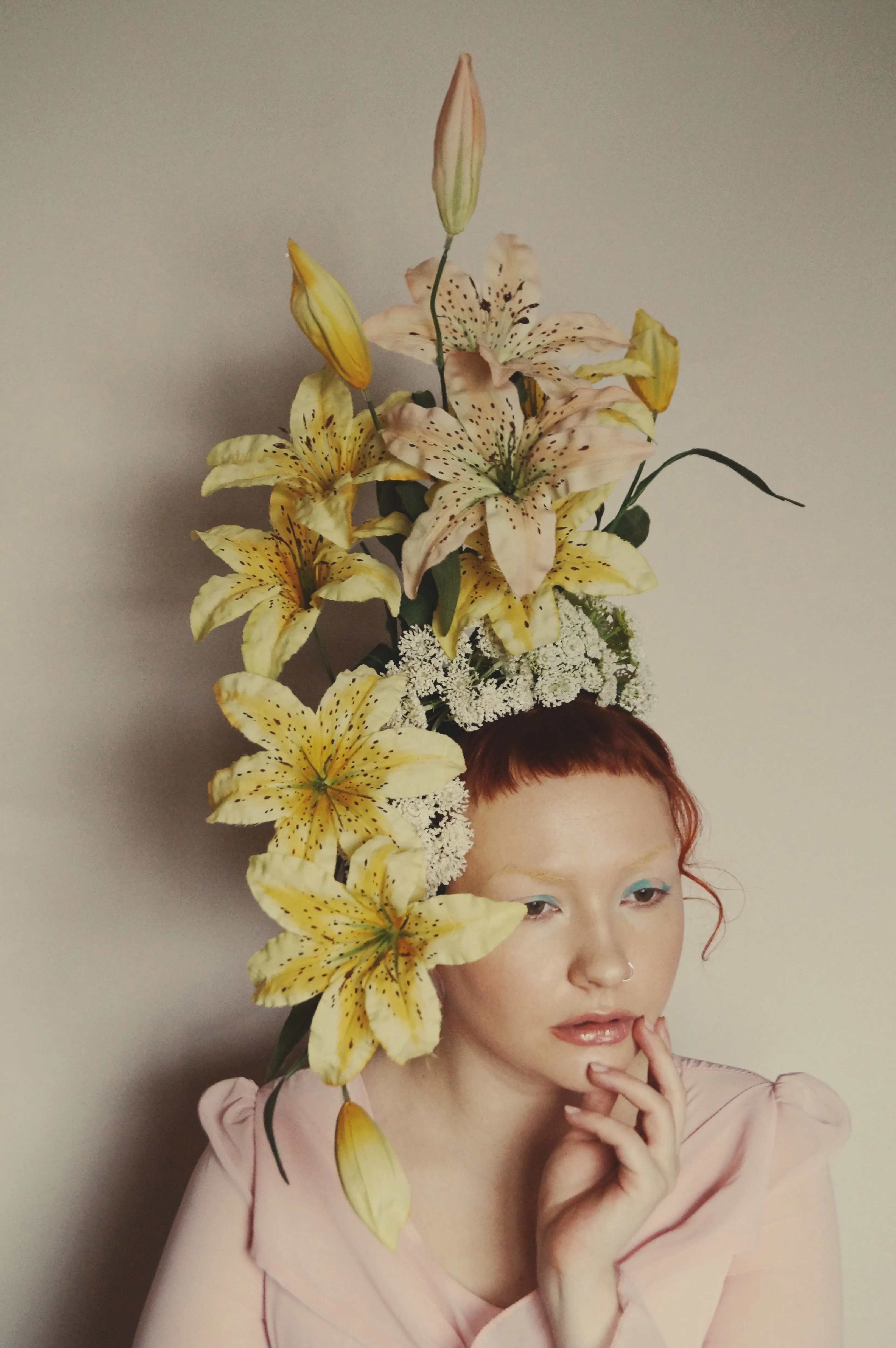 Lily Flower headdress / Carmen Miranda