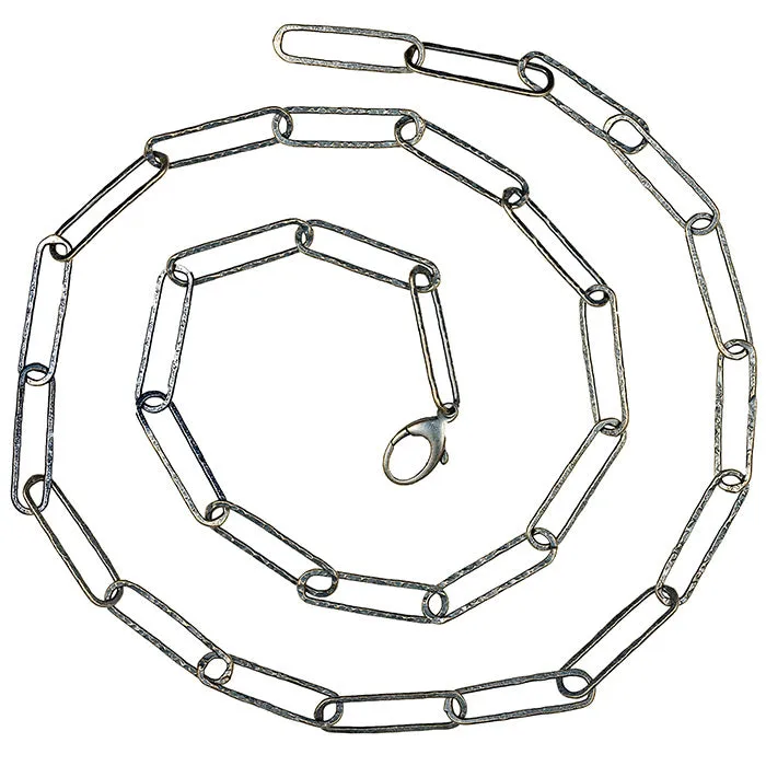 Long Oval Link Silver Chain 20"