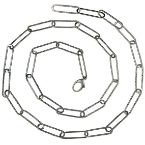 Long Oval Link Silver Chain 20"