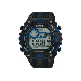 Lorus Men's Digital Blue & Black Watch R2353LX-9