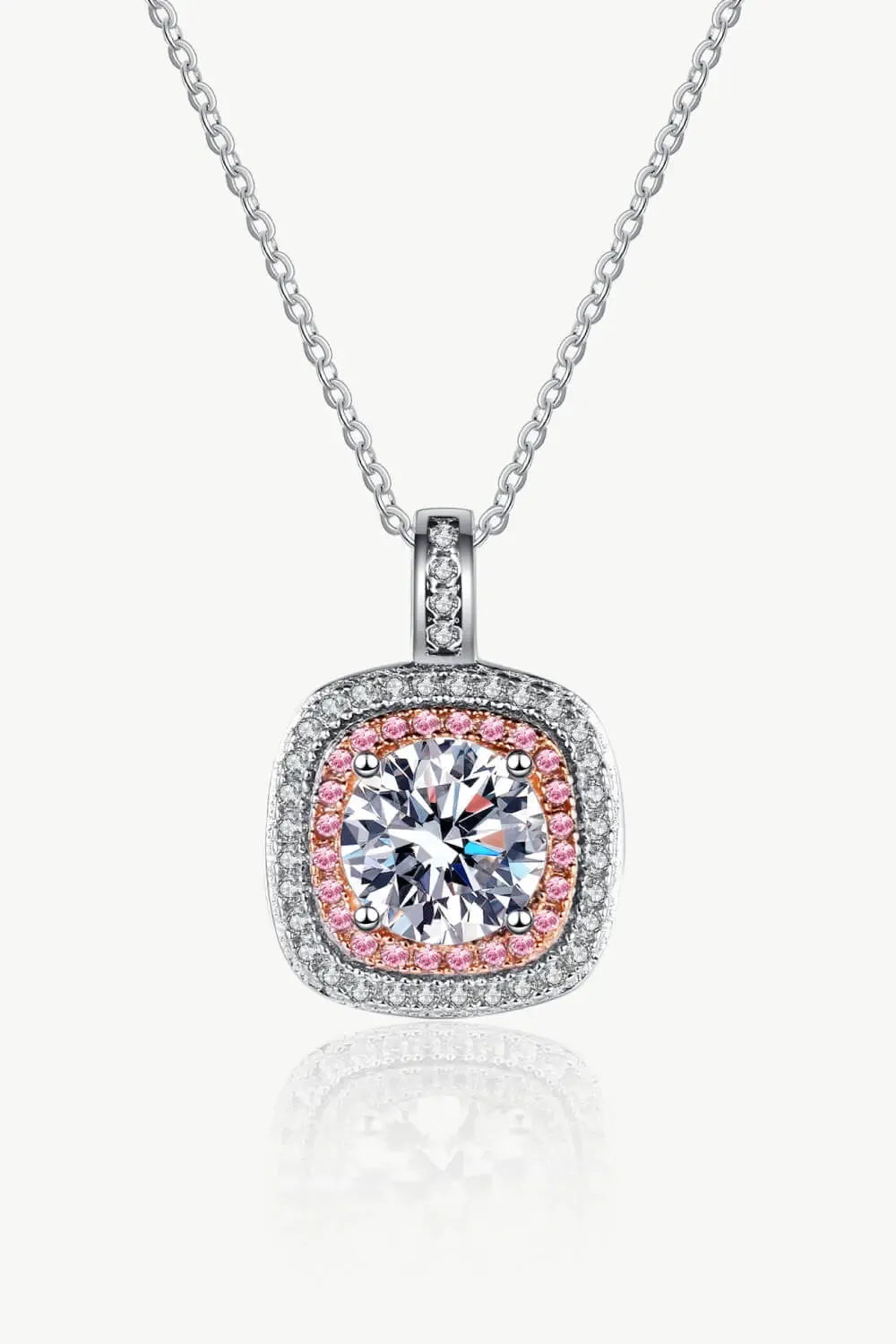 LOVCIA Adored Moissanite Geometric Pendant Necklace