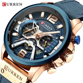 Luxury Men’s Leather Wrist Watch