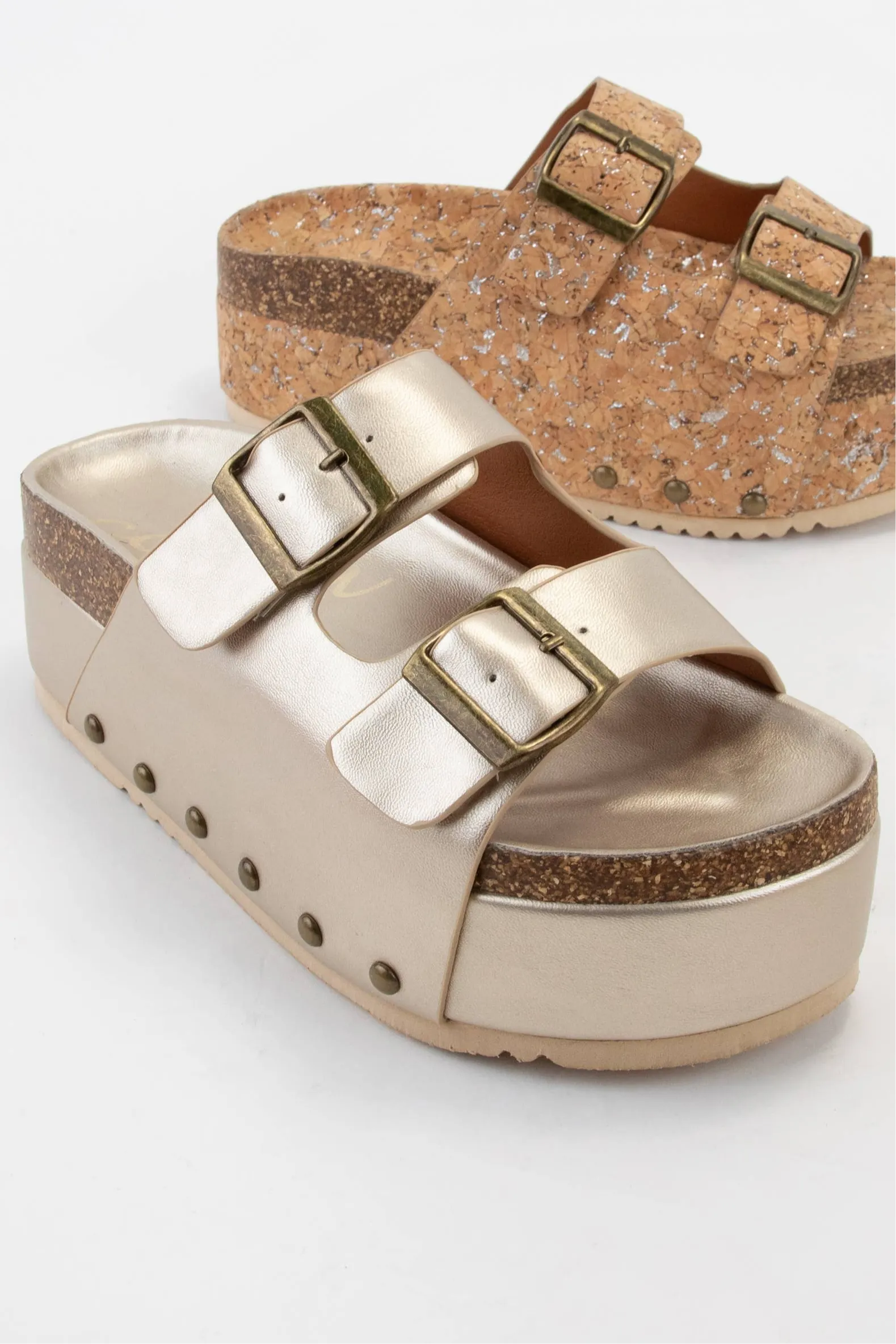 Maddie Double Buckle Platform Sandal