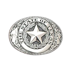 M&F Antique  Silver Oval Seal Buckle