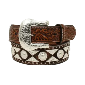 M&f Men's Ariat Calf Hair Covered Leather Belt