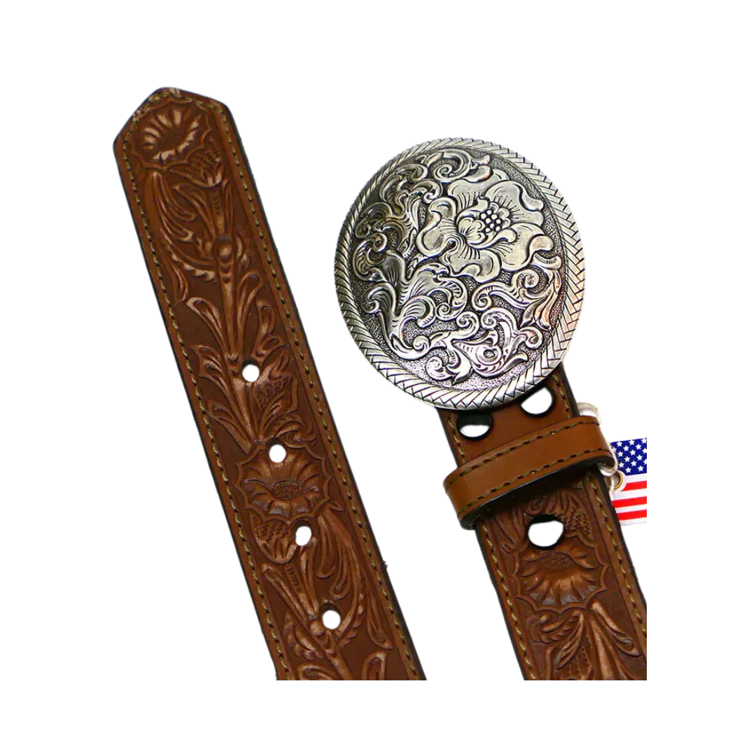 M&f Womens Nocona Tooled Leather Belt