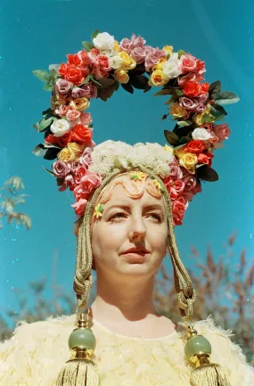 May Queen Midsummer Flower Headdress / Headpiece Green man festival