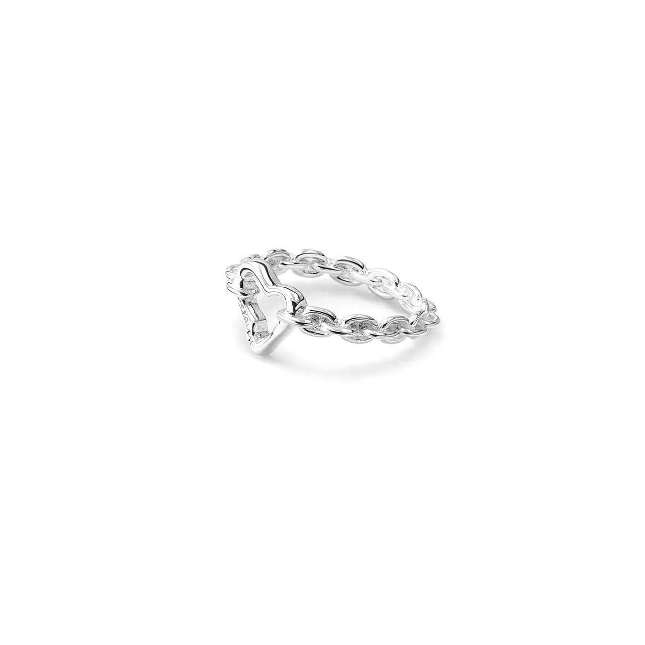 Melted Heart Chain Ring
