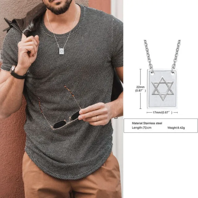 Men Cross Scapular Necklace