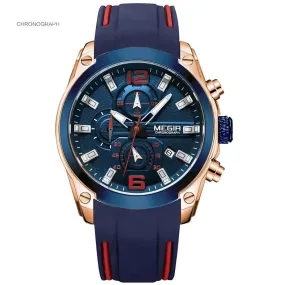 Mens Chronograph Quartz Sport Watch Waterproof Military Wristwatch