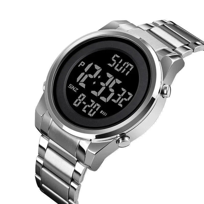 Men's LED Digital Sports Watch - Military-Grade, Waterproof, Stainless Steel