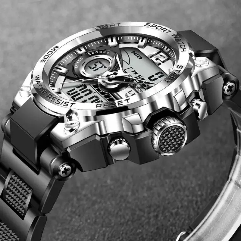 Men's Military Sport Watch – 50M Waterproof Digital LED Quartz