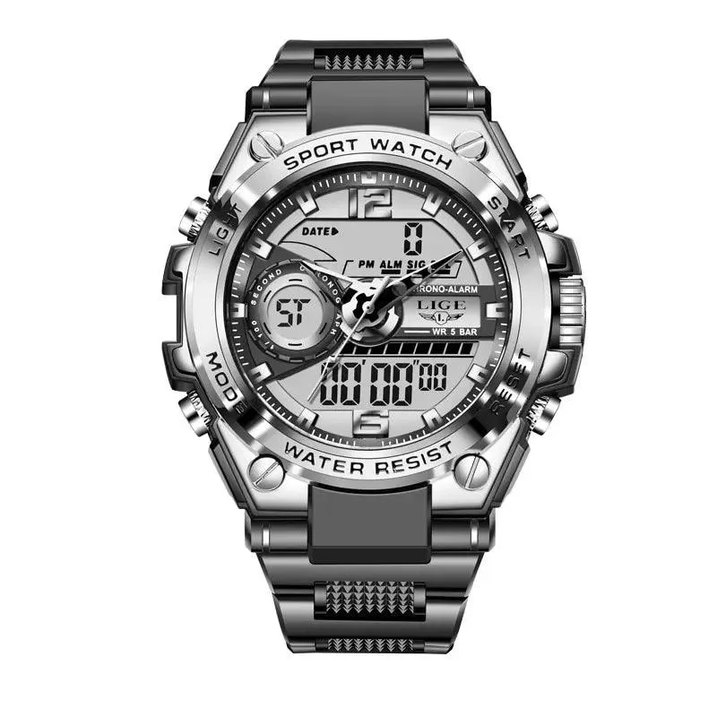 Men's Military Sport Watch – 50M Waterproof Digital LED Quartz