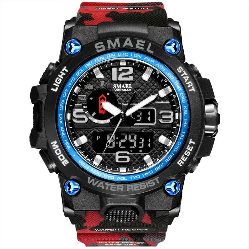 Men’s Military Sport Watch - 50M Waterproof LED Quartz Clock, Shock Resistant, Chronograph, Relogio Masculino