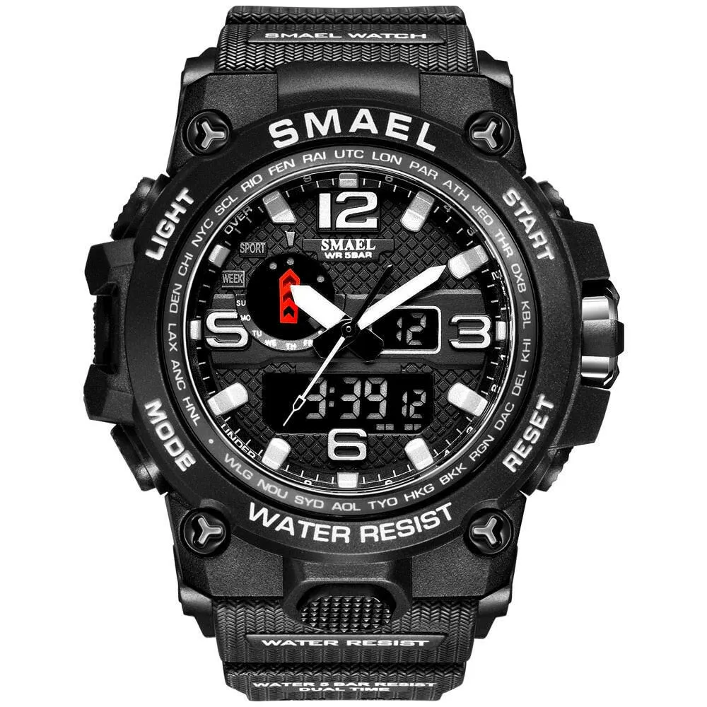 Men’s Military Sport Watch - 50M Waterproof LED Quartz Clock, Shock Resistant, Chronograph, Relogio Masculino