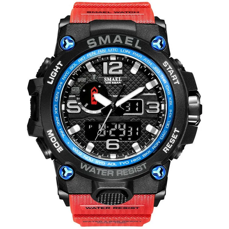 Men’s Military Sport Watch - 50M Waterproof LED Quartz Clock, Shock Resistant, Chronograph, Relogio Masculino