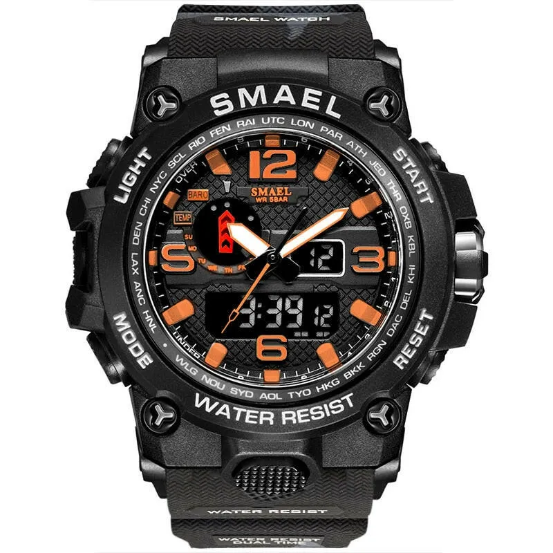 Men’s Military Sport Watch - 50M Waterproof LED Quartz Clock, Shock Resistant, Chronograph, Relogio Masculino