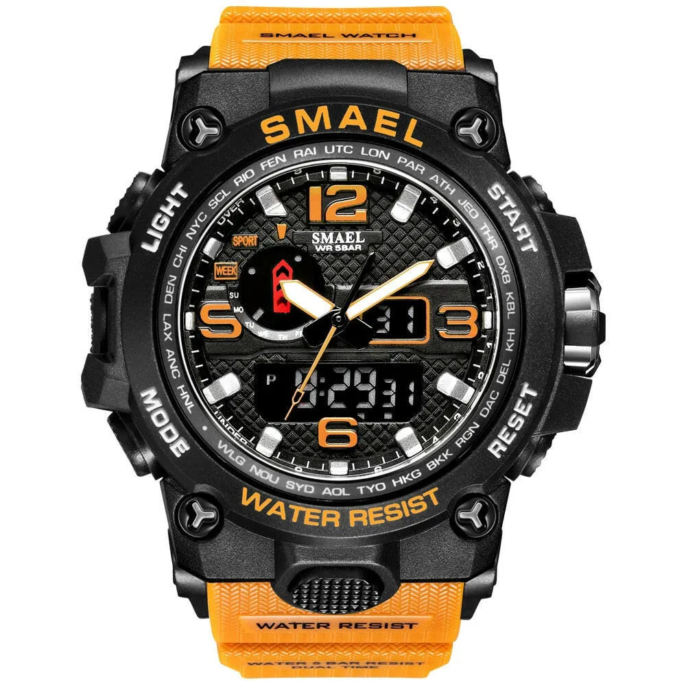 Men’s Military Sport Watch - 50M Waterproof LED Quartz Clock, Shock Resistant, Chronograph, Relogio Masculino