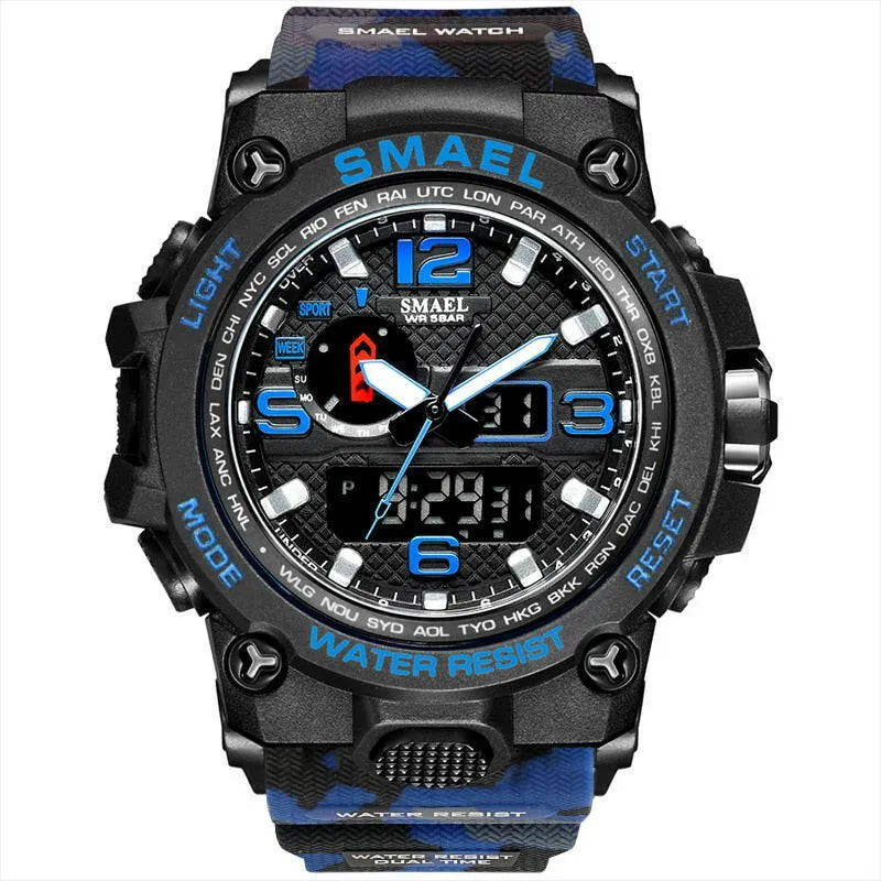 Men’s Military Sport Watch - 50M Waterproof LED Quartz Clock, Shock Resistant, Chronograph, Relogio Masculino