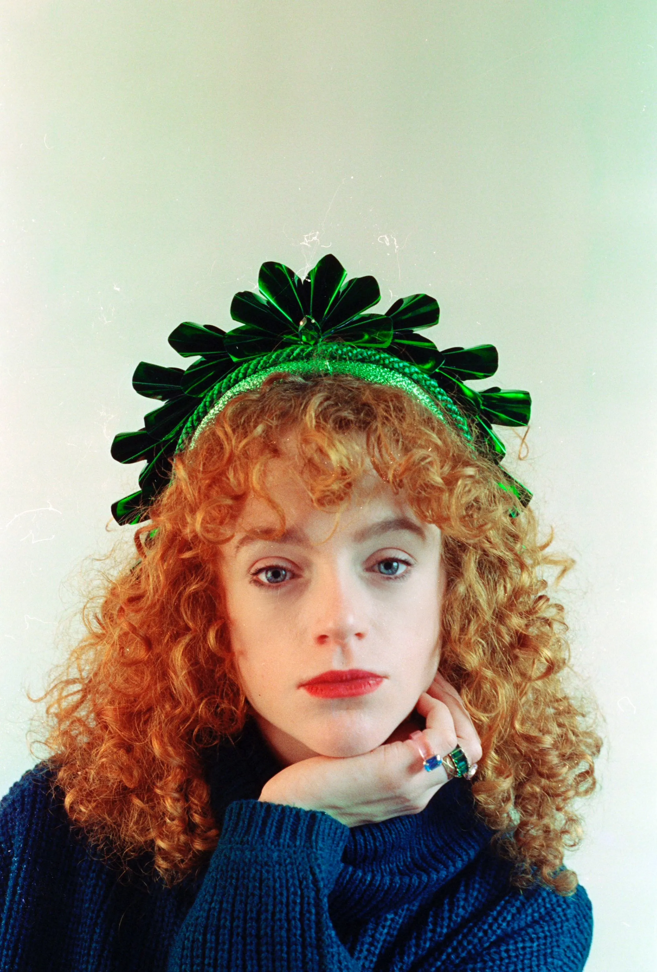 Metallic Origami Crown GREEN