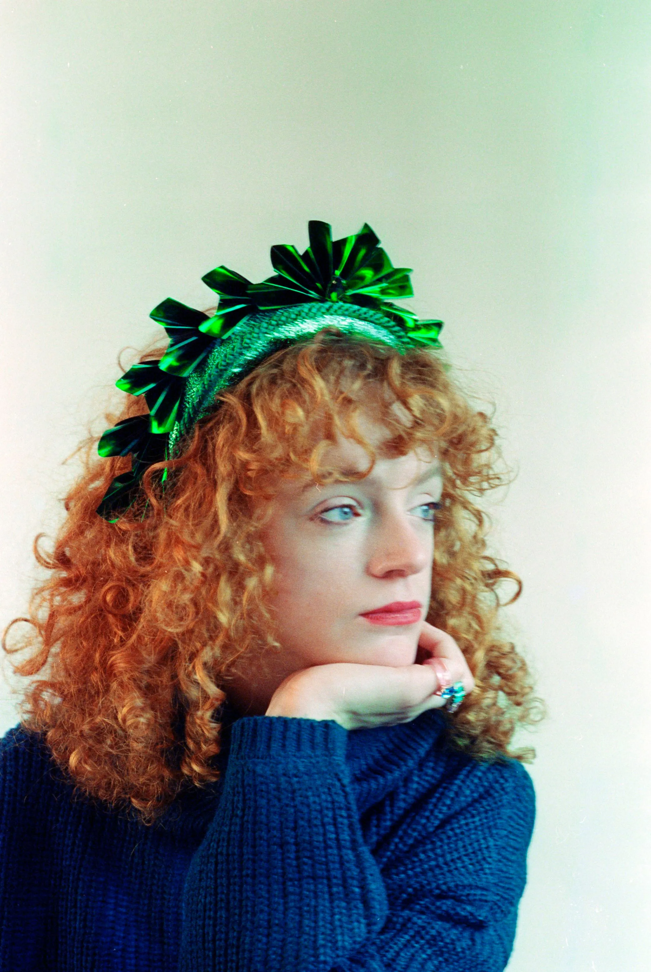 Metallic Origami Crown GREEN