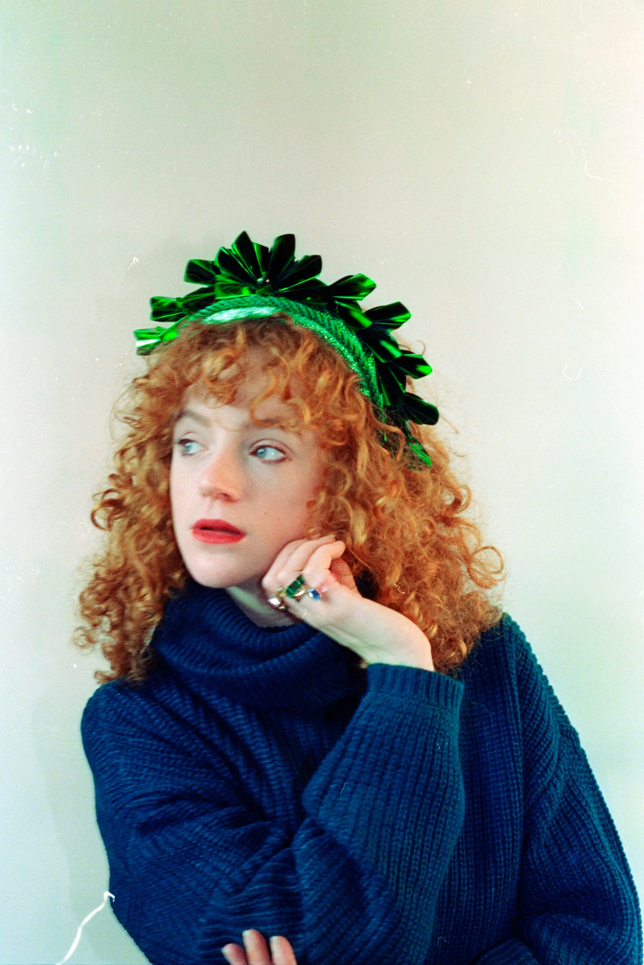 Metallic Origami Crown GREEN