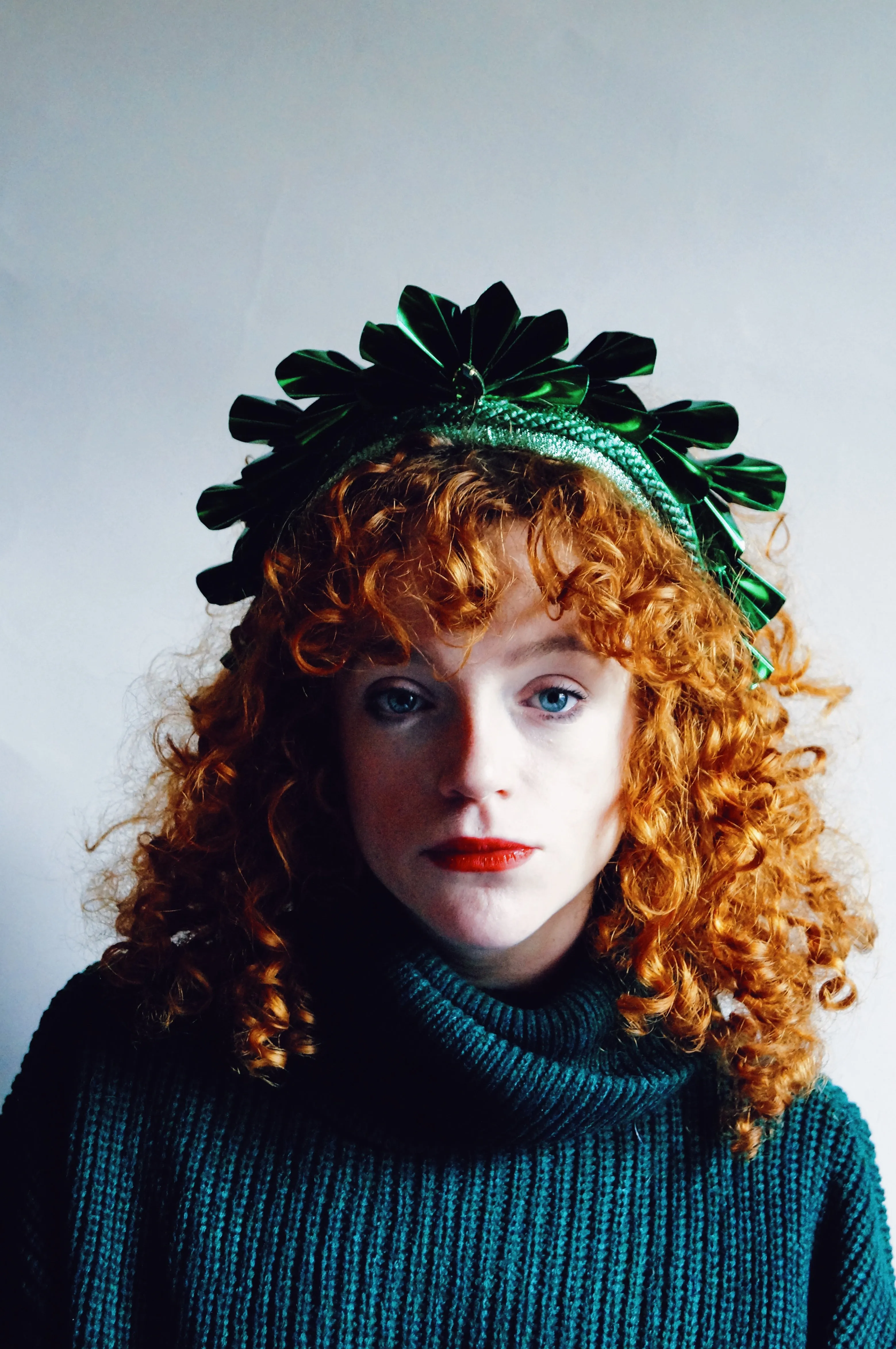 Metallic Origami Crown GREEN