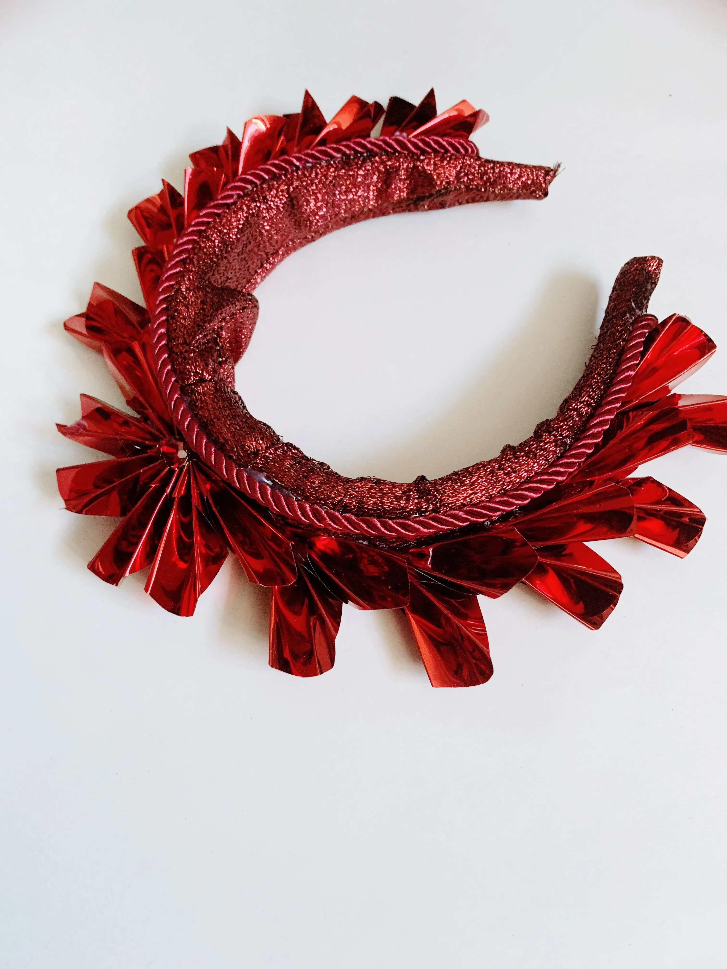 Metallic Origami Crown Red