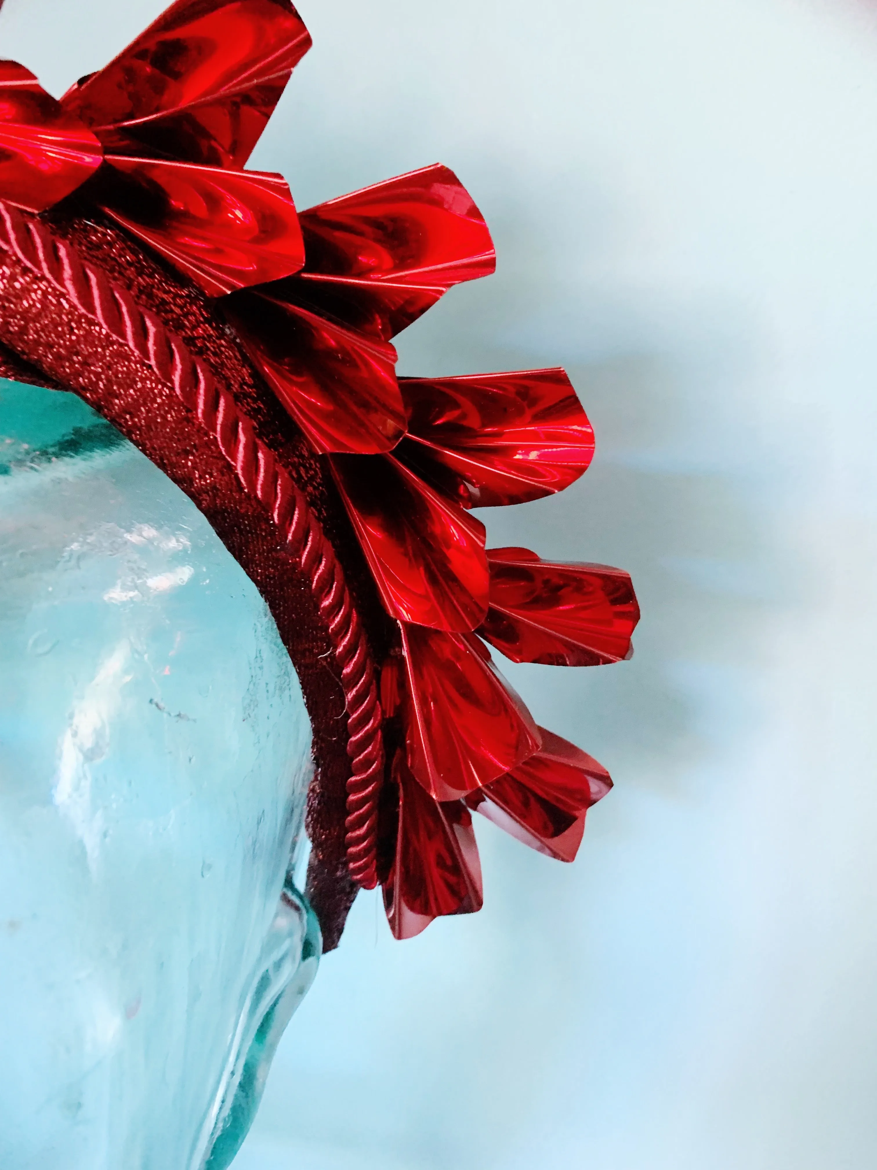 Metallic Origami Crown Red