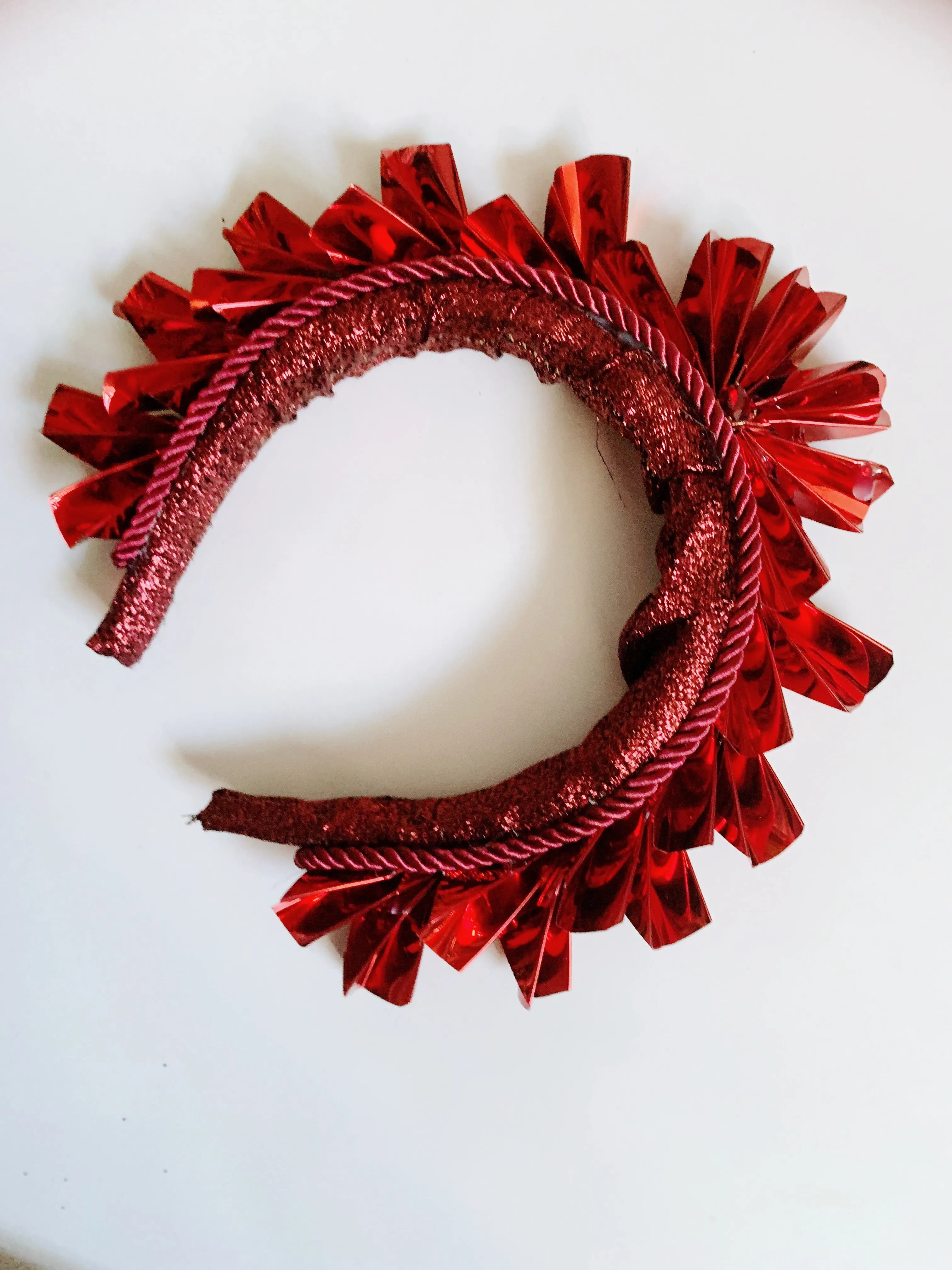 Metallic Origami Crown Red