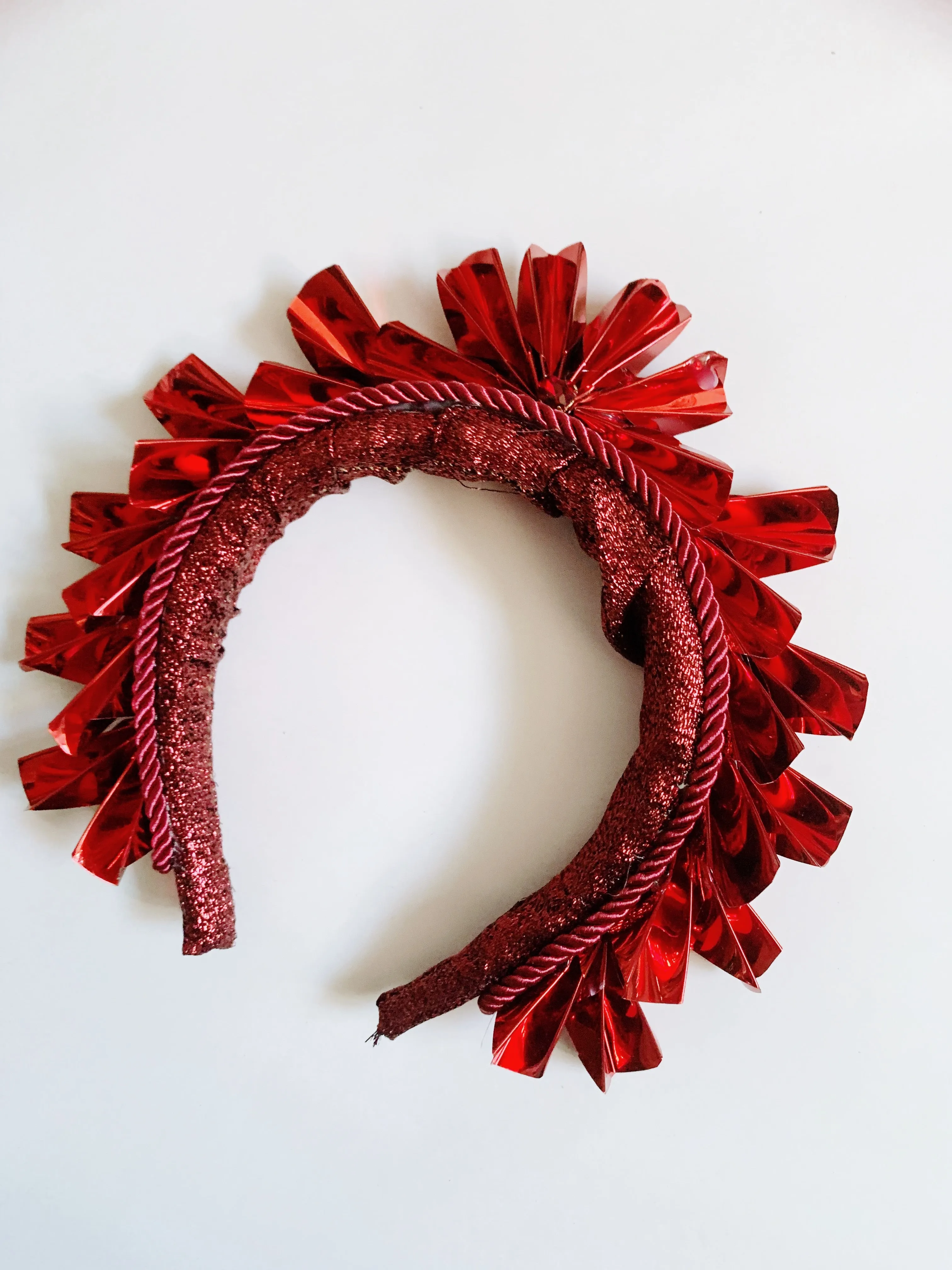 Metallic Origami Crown Red