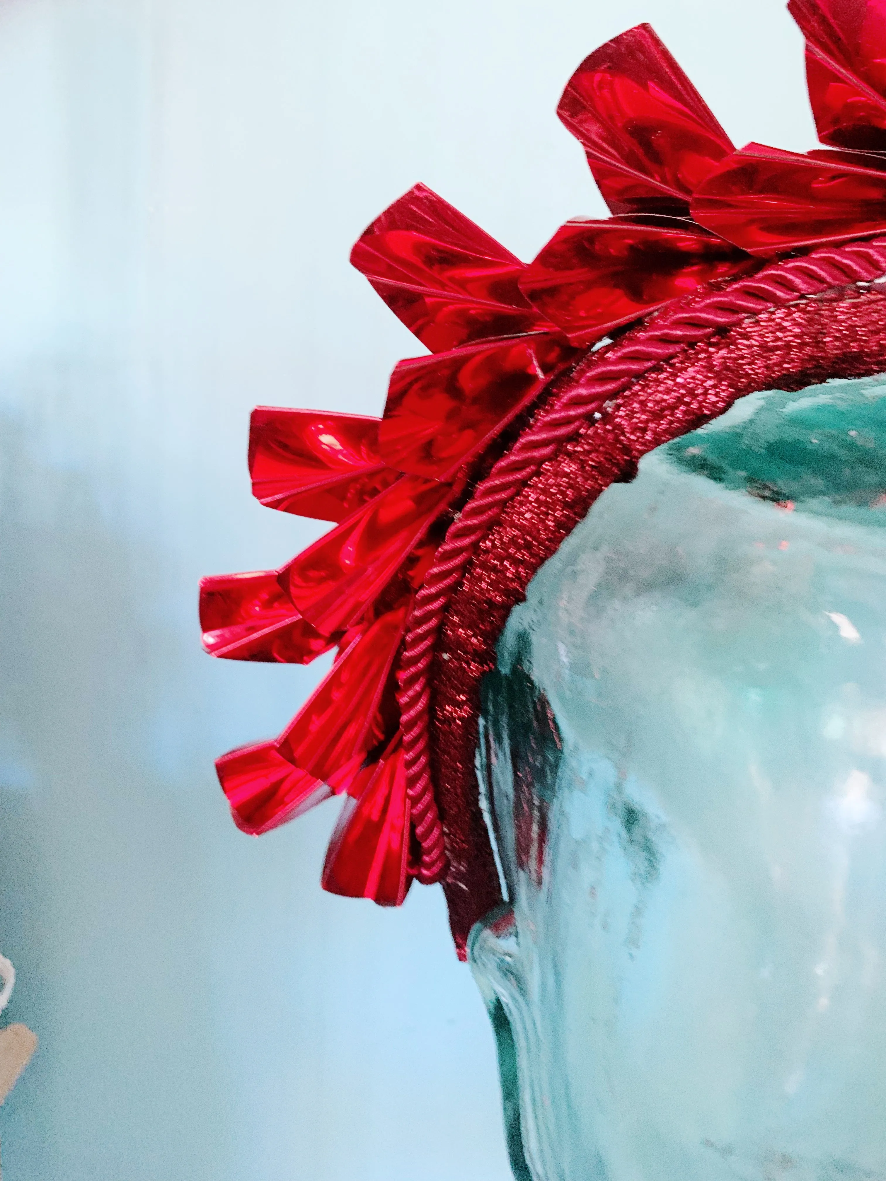 Metallic Origami Crown Red