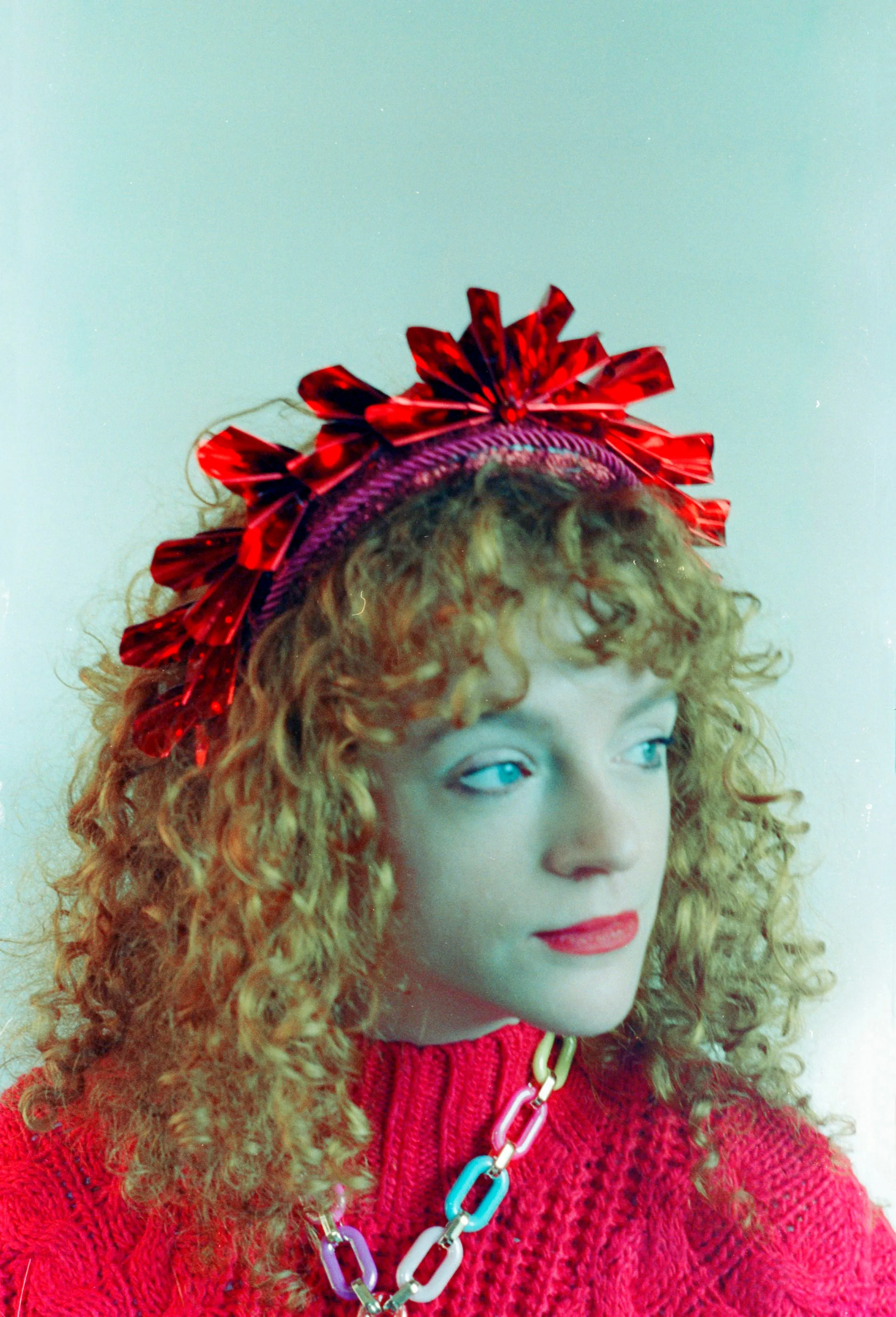 Metallic Origami Crown Red
