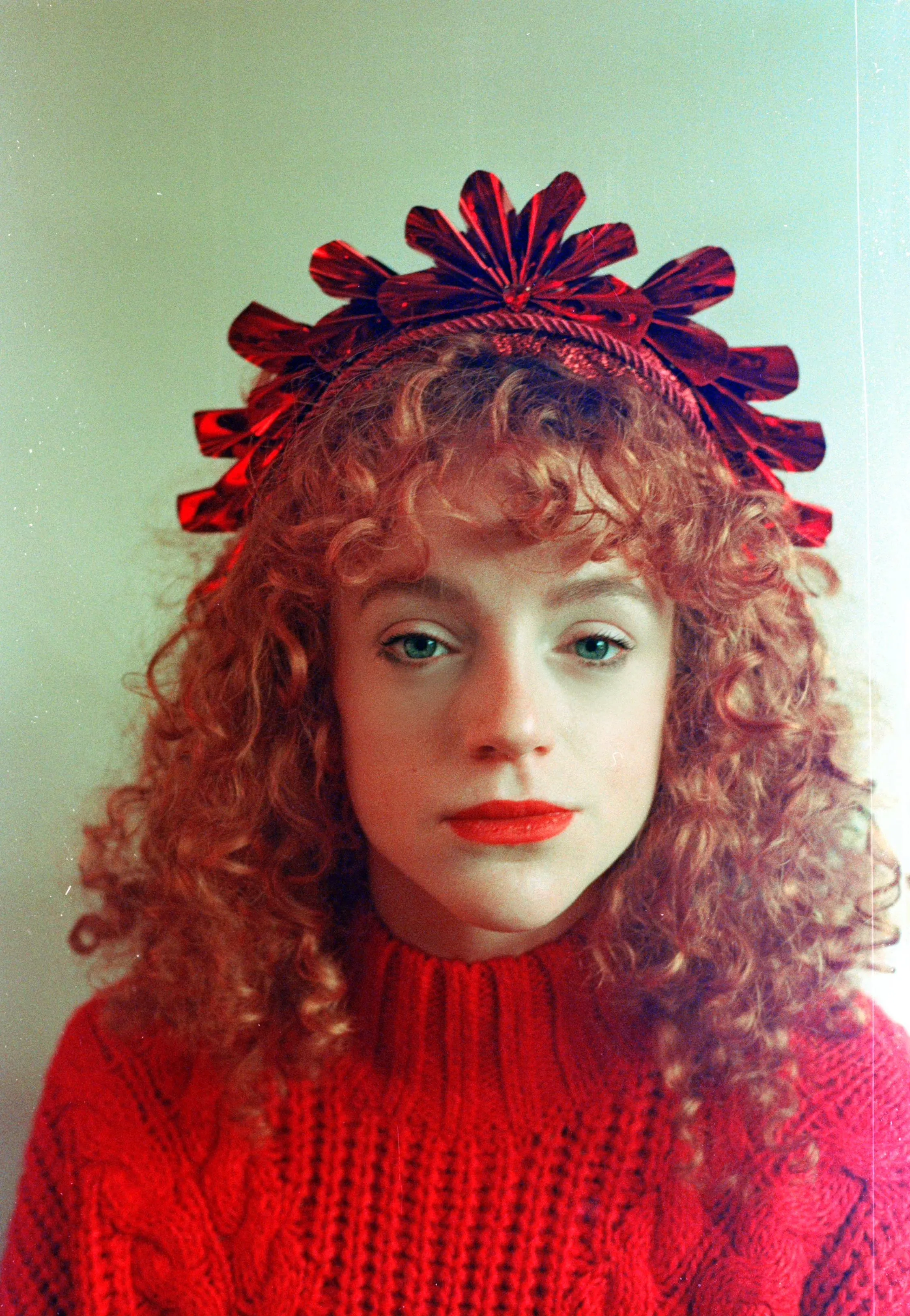 Metallic Origami Crown Red