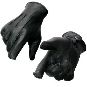 Milwaukee Leather SH875 Men's Thermal Lined USA Deerskin Black Leather