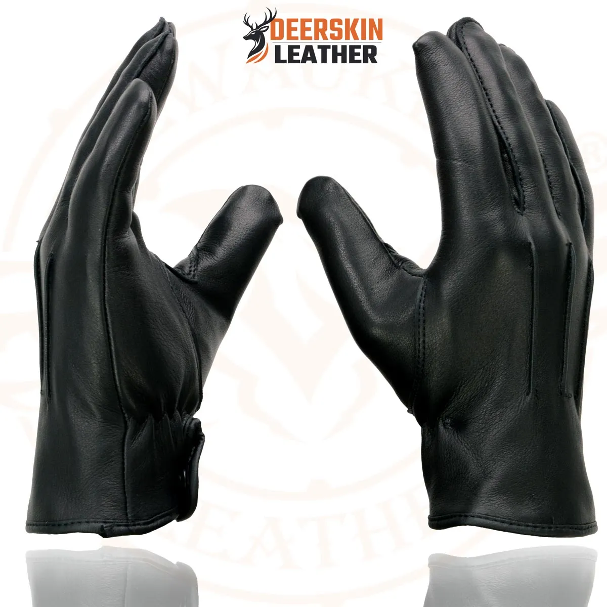 Milwaukee Leather SH875 Men's Thermal Lined USA Deerskin Black Leather