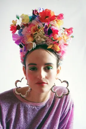 Multicoloured flower crown