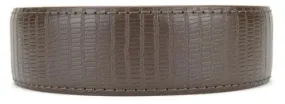 Nexbelt Lizard Chocolate Brown Precisefit Embossed Leather Strap