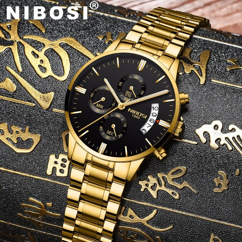 NIBOSI Men Wristwatches Luxury Famous Top Brand Men's