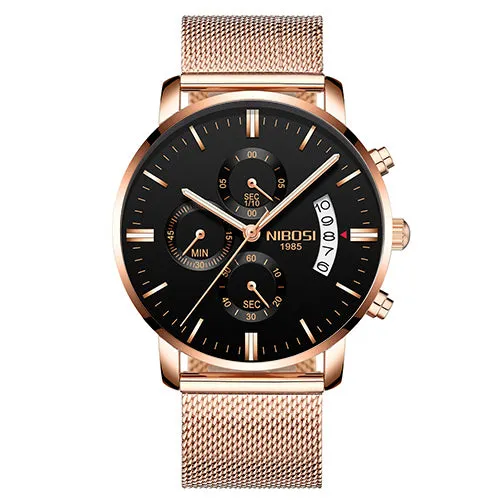 NIBOSI Men Wristwatches Luxury Famous Top Brand Men's
