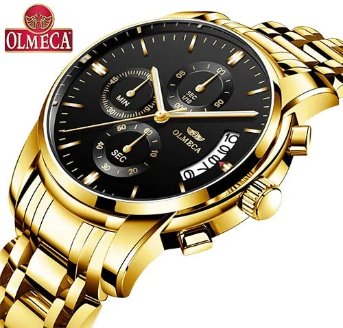 OLMECA   Men Wristwatch Luxury Wristwatches 3ATM Waterproof