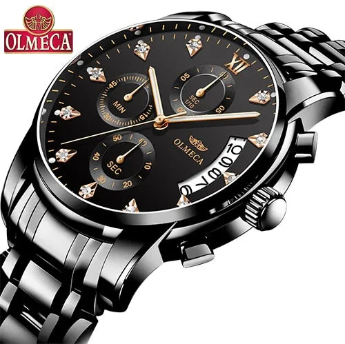OLMECA   Men Wristwatch Luxury Wristwatches 3ATM Waterproof